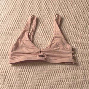 retro lululemon young girls sports bra light pink rare